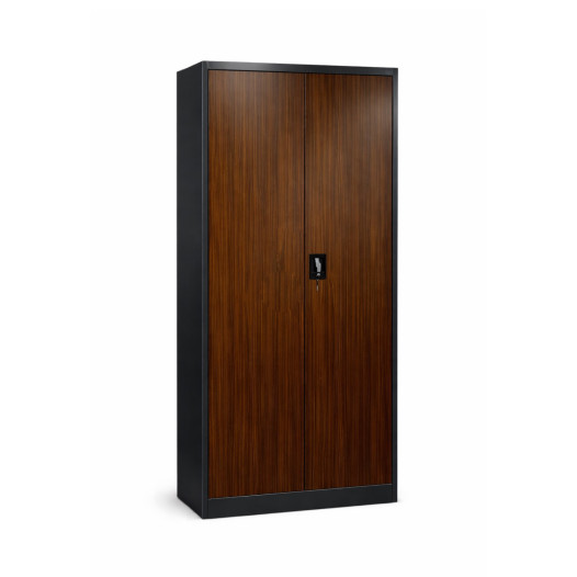 Kancelárska skriňa na dokumenty s imitáciou tmavého dreva