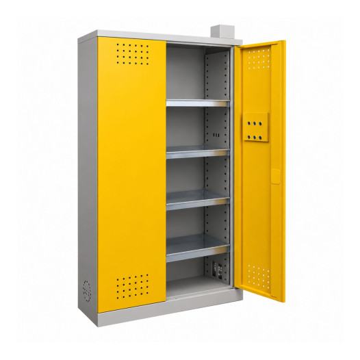 Skriňa na chemikálie s komínom, vysoká