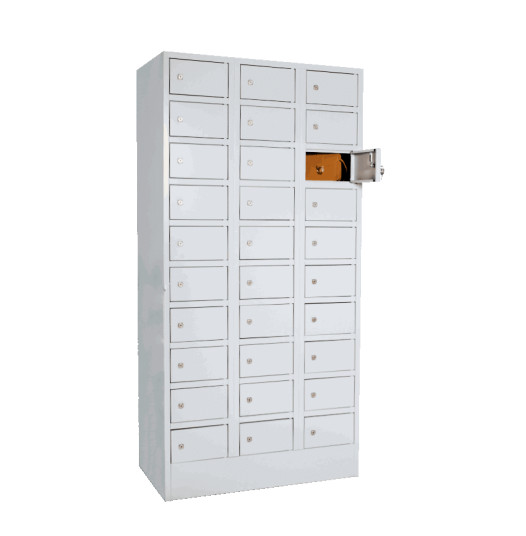 #05 BOX 30 GREY – 30-priehradková skriňa na úschovu cenností, 1850/900/500 mm