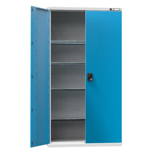 #29 STRONG DEEP SIMPLE BLUE – Dielenská skriňa so 4 policami, modrá, 1950x1044x625 mm